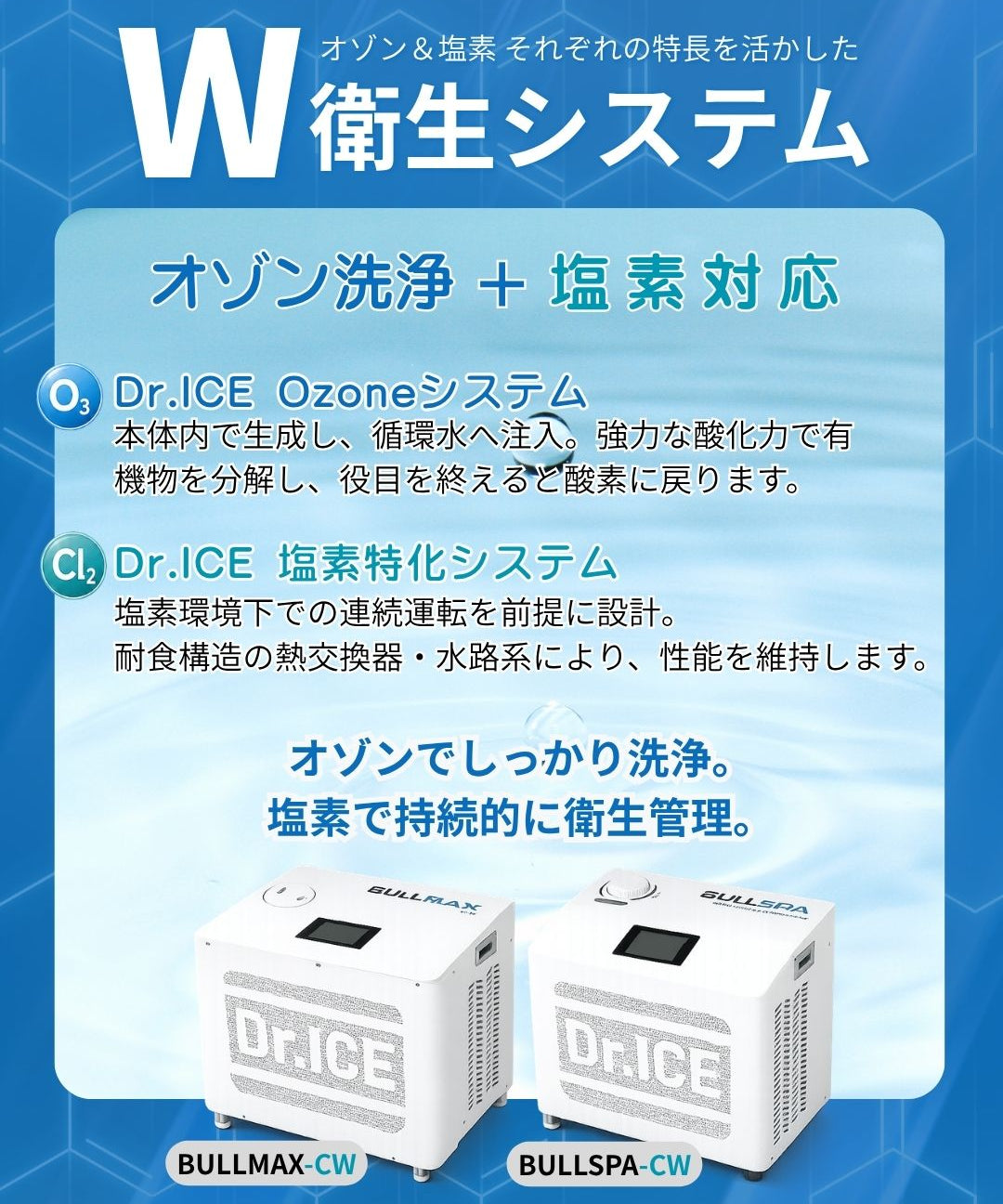 塩素対応モデル登場！