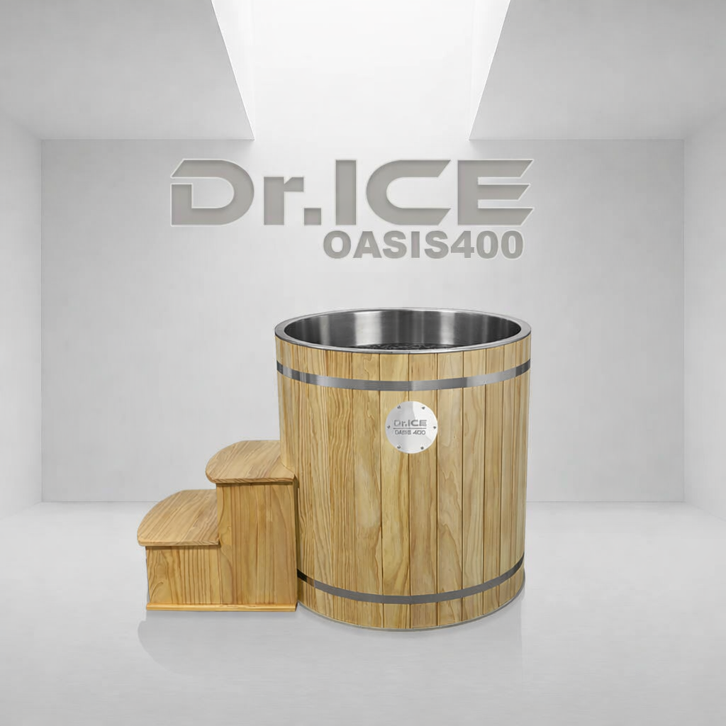 Dr.ICE OASIS 400（木製）天然木アイスバス （ニュージーランドスプルース）ステンレス内槽仕様